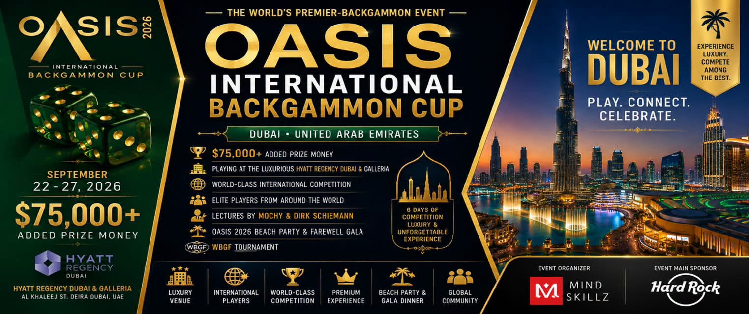 OASIS 2026 International Backgammon Cup