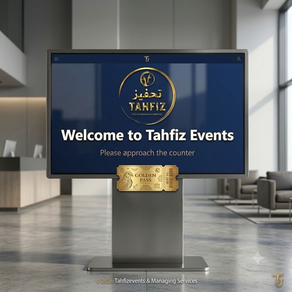 Tahfiz customer display — welcome screen