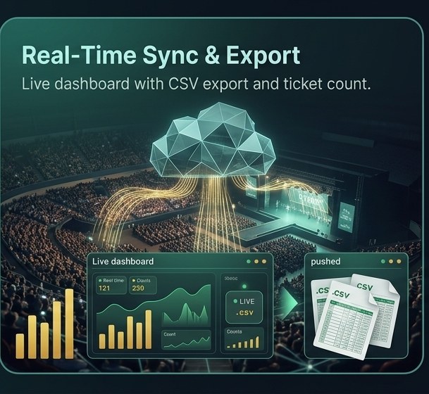 Live Dashboard — real-time sync and export